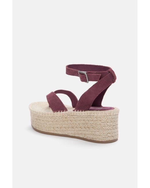 Pull&Bear Pink Ledersandalen Mit Keilabsatz