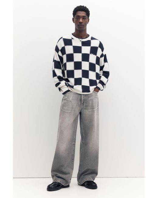 Pull À Carreaux Stwd Pull&Bear pour homme en coloris Gray