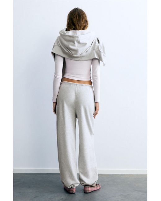 Pull&Bear Joggingbroek Met Elastische Zoom in het Gray