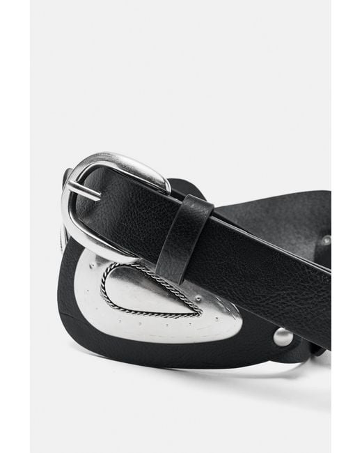 Pull&Bear Black Gürtel Mit Metalldetails