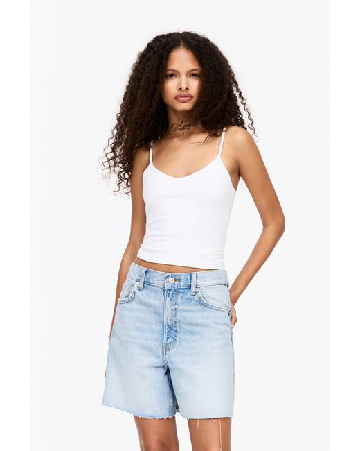 Pull&Bear Blue Trägertop V-Ausschnitt