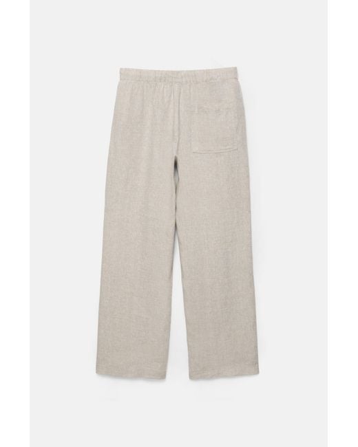 Pull&Bear Multicolor 100% Linen Jogger Trousers for men