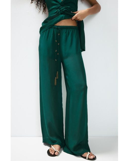 Pull&Bear Green Joggerhose Mit Schmuckperlen