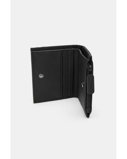 Pull&Bear Black Rubberised Wallet for men