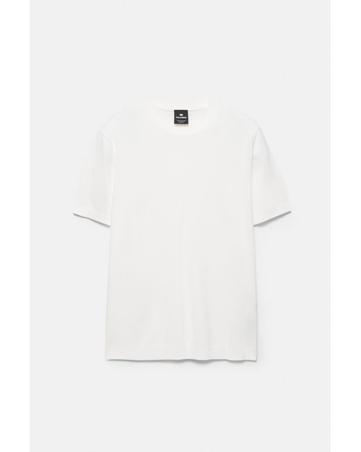 Pull&Bear Natural Short Sleeve Jumper for men