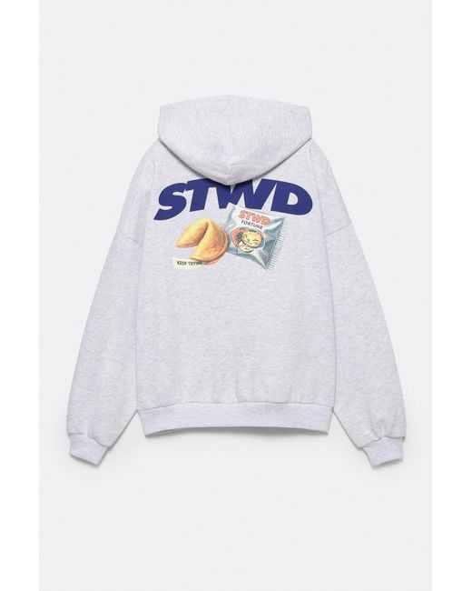 Pull&Bear White Stwd Fortune Cookie Hoodie