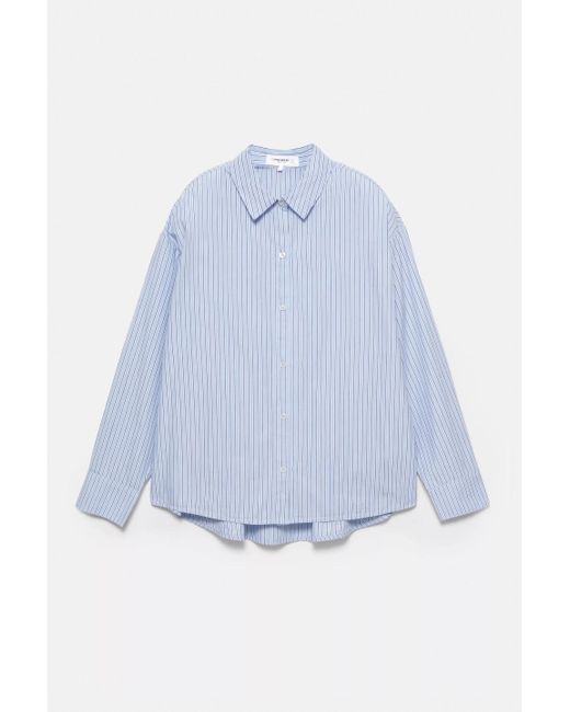 Pull&Bear Blue Popelin-Hemd