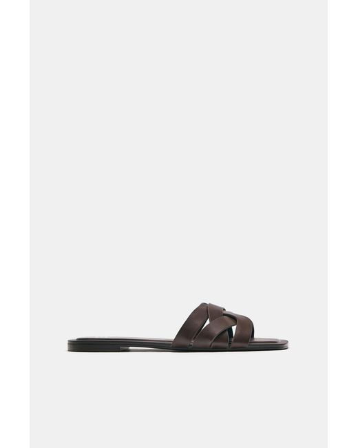 Pull&Bear Pink Flat Strap Sandals
