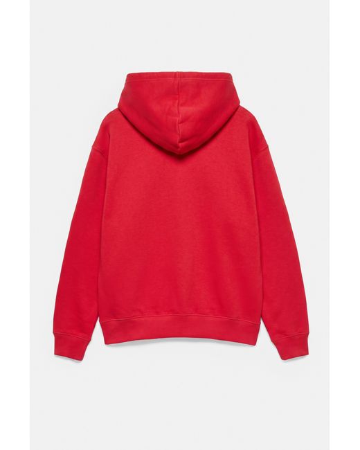 Pull&Bear Basic Sweater Met Capuchon in het Red voor heren