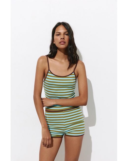 Short À Rayures Côtelées Pull&Bear en coloris Blue