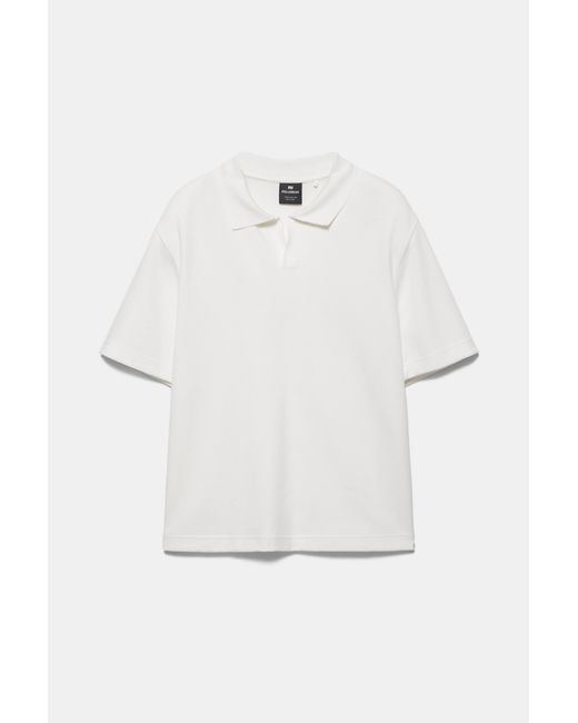 Polo Manches Courtes Interlock Pull&Bear pour homme en coloris White