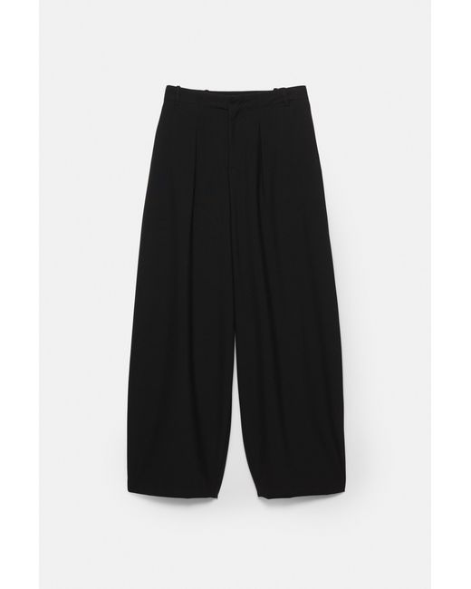 Pull&Bear Black Darted Barrel Trousers