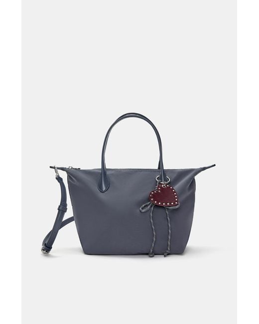 Pull&Bear Blue Mini-Shopper Nylon Mit Schmuckdetail