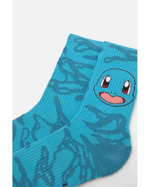 Pull&Bear Blue Pokémon Squirtle Socks for men