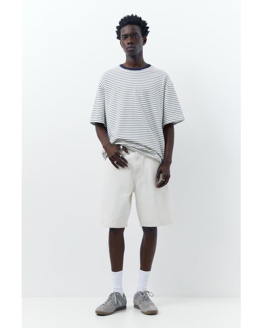 Pull&Bear Baggy Denim Bermuda in het Gray voor heren