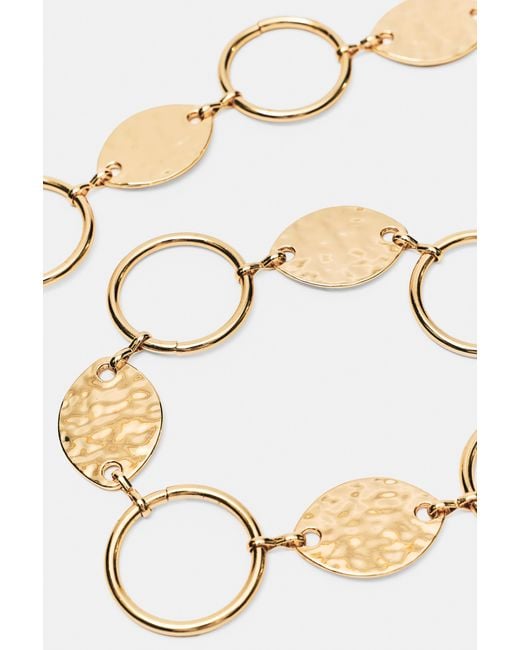 Pull&Bear Metallic Circles Belt
