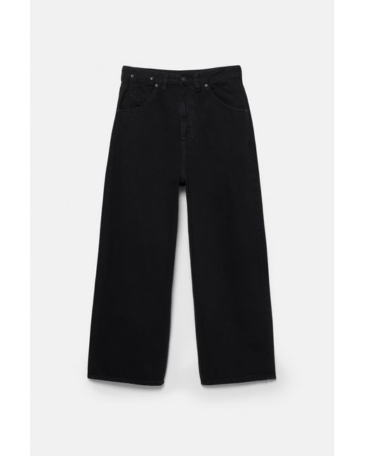 Pull&Bear Black Super Baggy Jeans for men