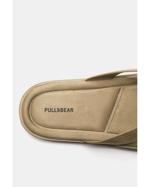 Pull&Bear Blue Flat Sandals for men