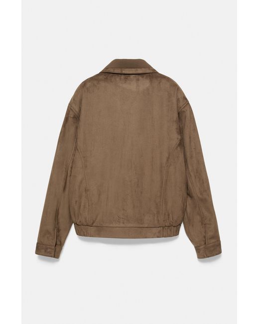 Pull&Bear Jack Van Imitatiesuède in het Brown voor heren