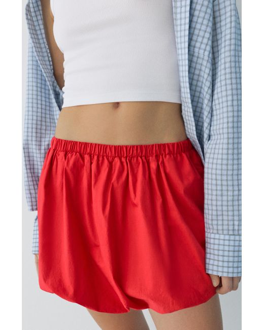 Pull&Bear Rode Balloon Minirok in het Red