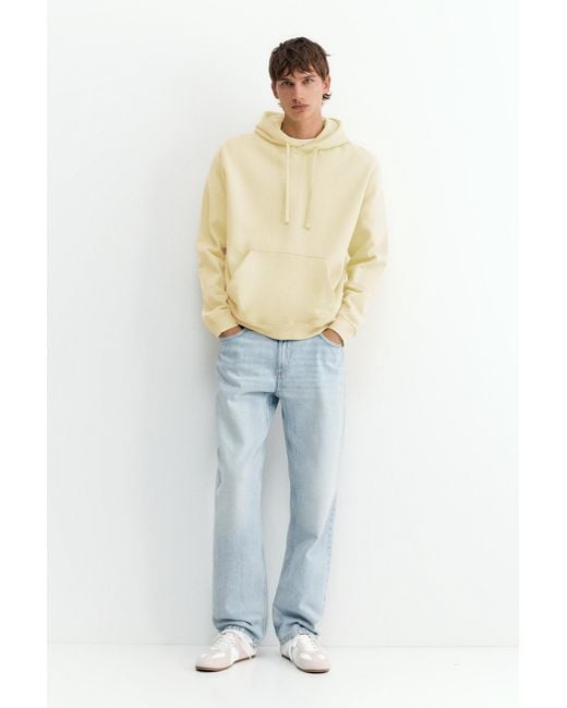 Pull&Bear Natural Basic Hooded Sweatshirt for men