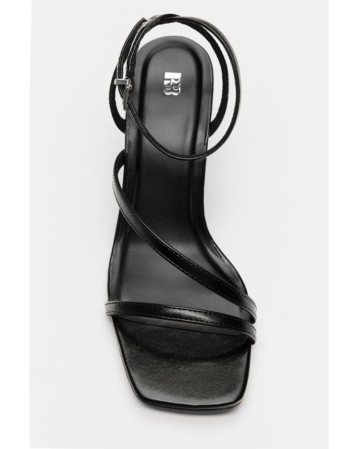 Pull&Bear Black Wedge Strap Sandals