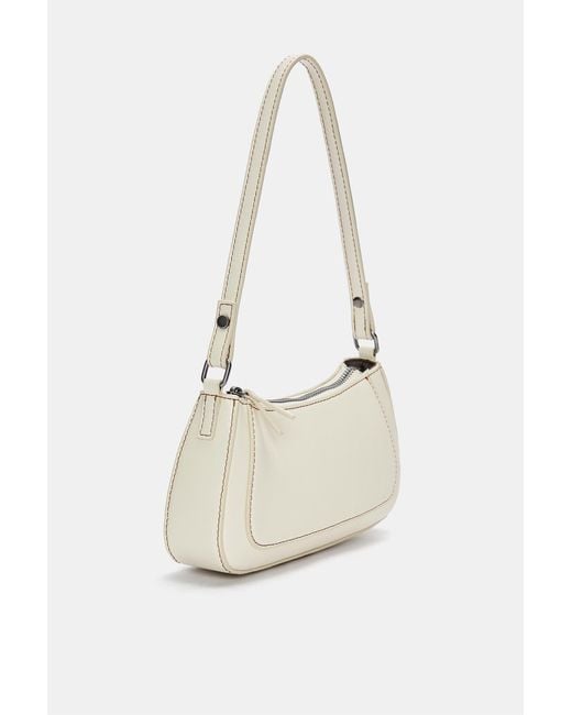 Pull&Bear White Shoulder Bag With Seam Details