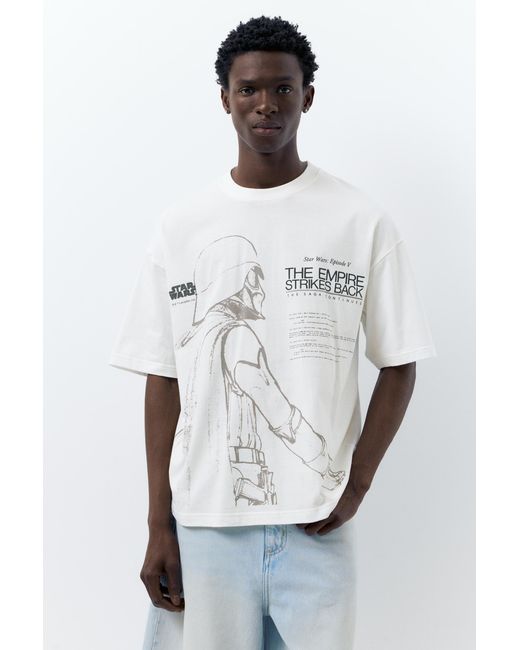 Pull&Bear Gray Star Wars Darth Vader T-Shirt for men