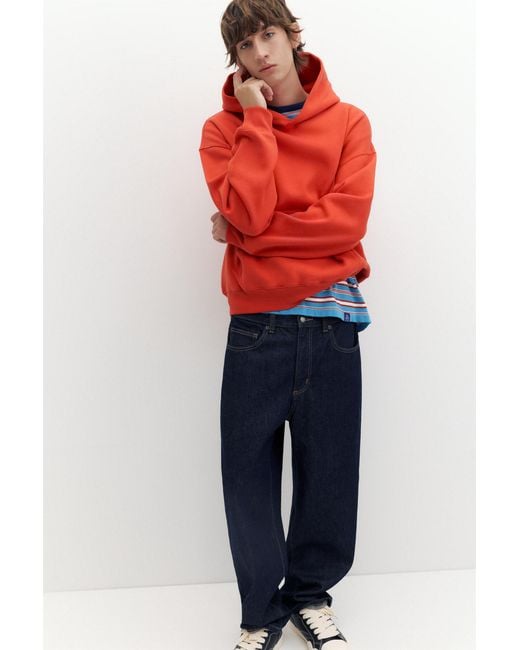 Pull&Bear Red Stwd Boxy-Fit Hoodie for men