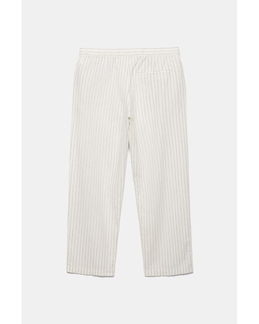 Pantalon Jogger En Lin Pull&Bear pour homme en coloris Gray