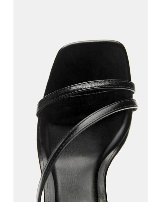 Pull&Bear Black Wedge Strap Sandals