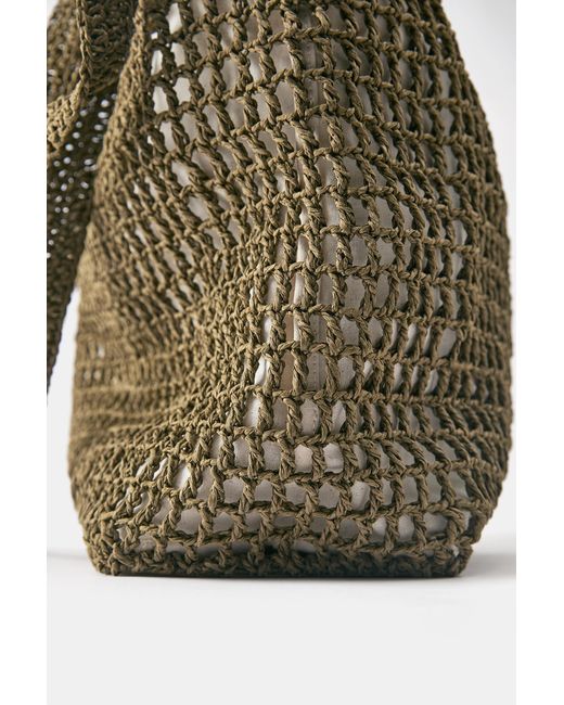 Pull&Bear White Woven-Effect Tote Bag for men