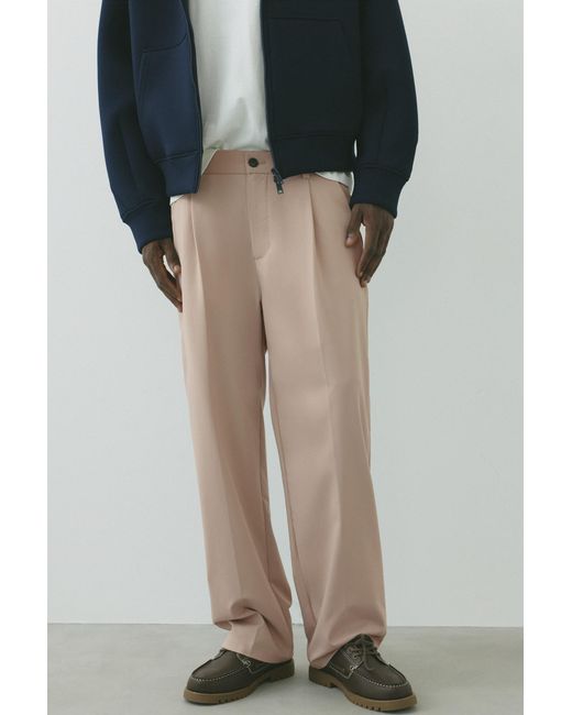 Pantalon Tailoring Wide Leg Pull&Bear pour homme en coloris Black