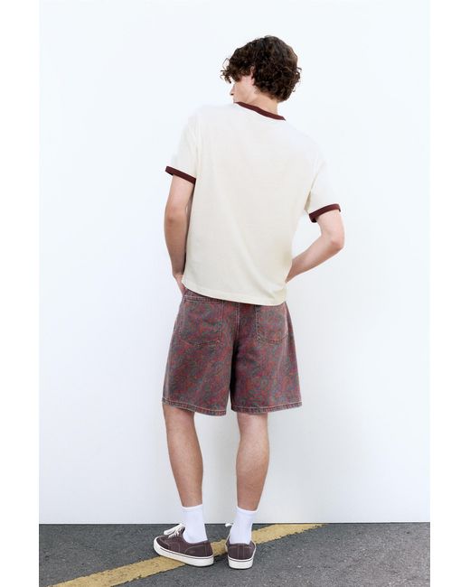 Pull&Bear Brown Grande Squadra Short Sleeve T-Shirt for men