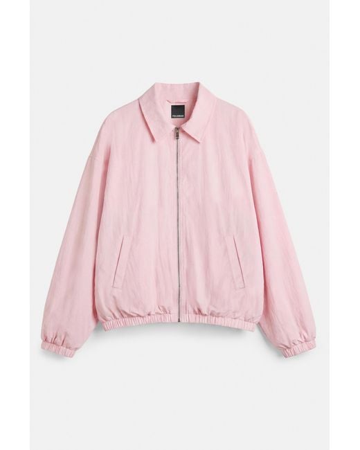Pull&Bear Pink Oversize Fluid Jacket