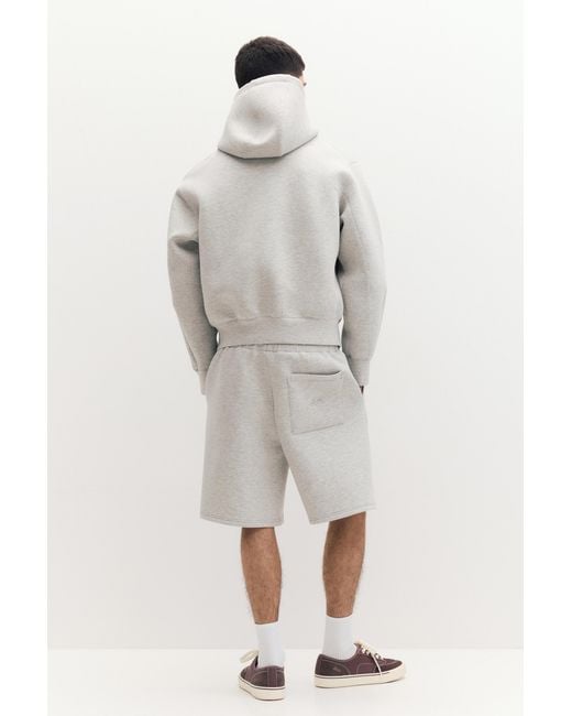Pull&Bear Gray Neoprene-Effect Hoodie for men