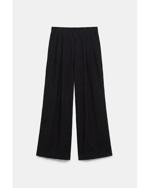 Pull&Bear Black Darted Smart Trousers