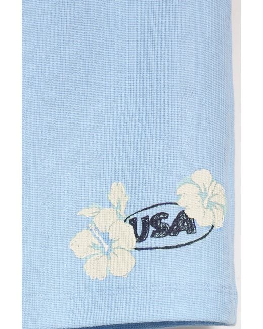 Short Texture Floreale di Pull&Bear in Blue