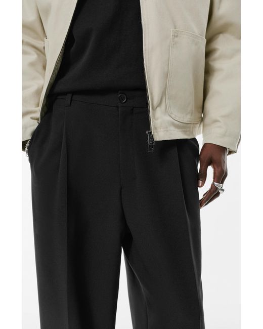 Pull&Bear Black Tailored Trousers for men