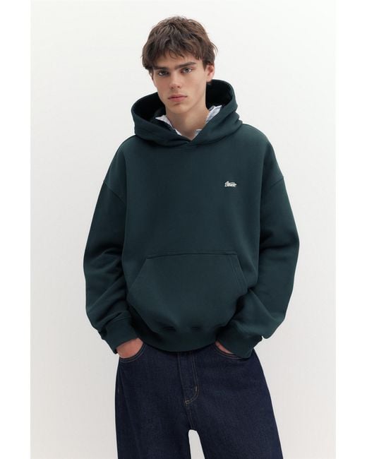 Pull&Bear Blue Stwd Boxy-Fit Hoodie for men