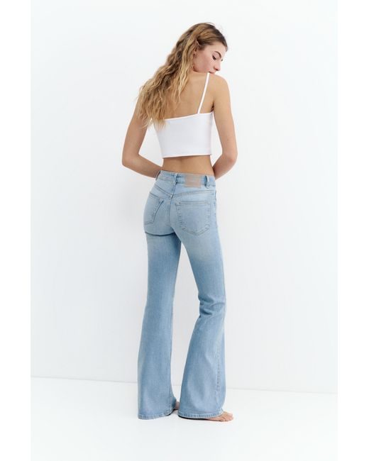 Pull&Bear Blue Skinny Flared Jeans