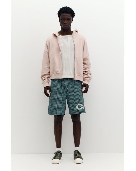 Pull&Bear Multicolor Checked Bermuda Shorts With Graphic for men