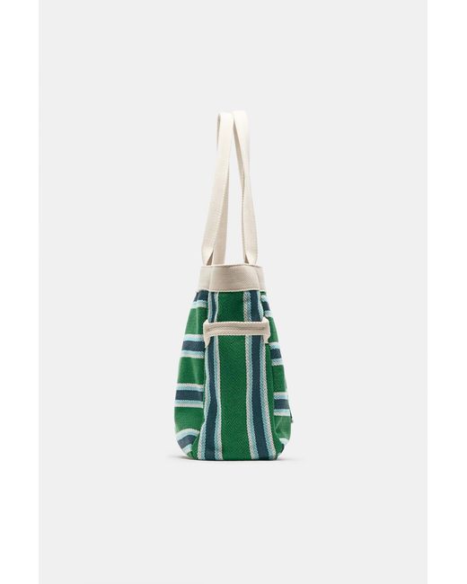 Pull&Bear Blue Shopper Mit Streifenmuster