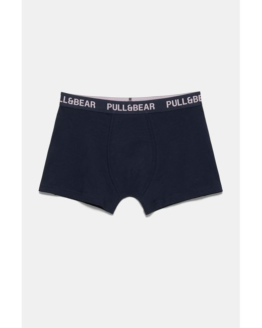Pull&Bear 3-Pack Boxershorts in het Blue voor heren