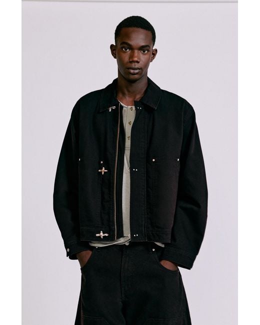 Giacca Con Alamari di Pull&Bear in Black da Uomo