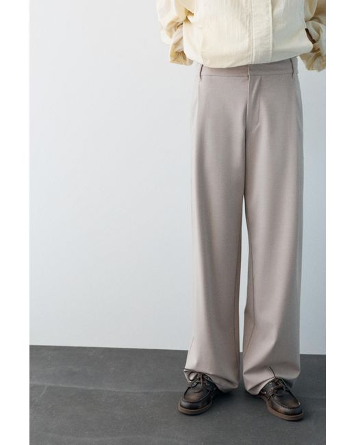 Pull&Bear Blue Darted Smart Trousers