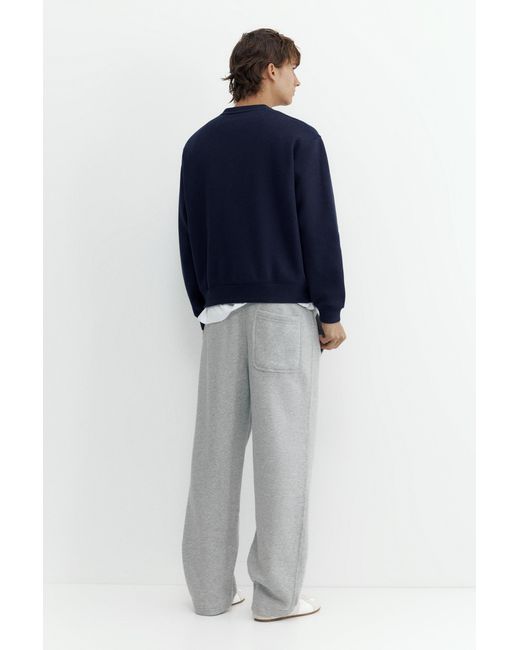 Pantaloni Tuta Baggy Basici di Pull&Bear in Gray da Uomo
