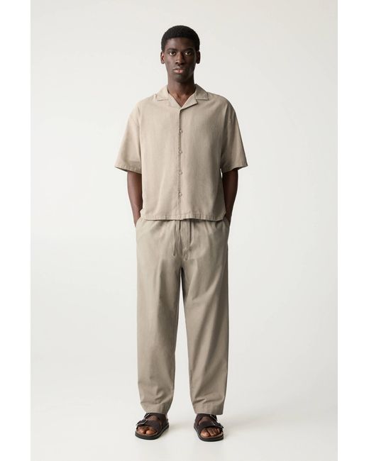Pull&Bear Joggerhose Mit Leinenanteil in Natural für Herren