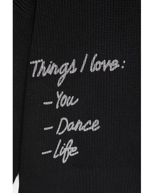Pullover Con Testo di Pull&Bear in Black