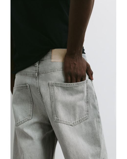 Pull&Bear Gray Baggy Jeans for men